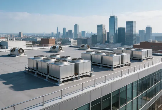 Commercial rooftop ventilation installation